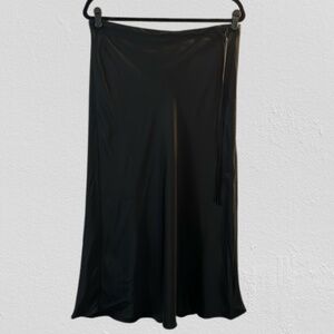 A.L.C. Black Ankle Length Skirt w/ Corner Tie Women's 10 Liner
